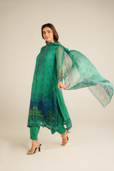 3 Piece Chiffon Printed Suit (FS0041)